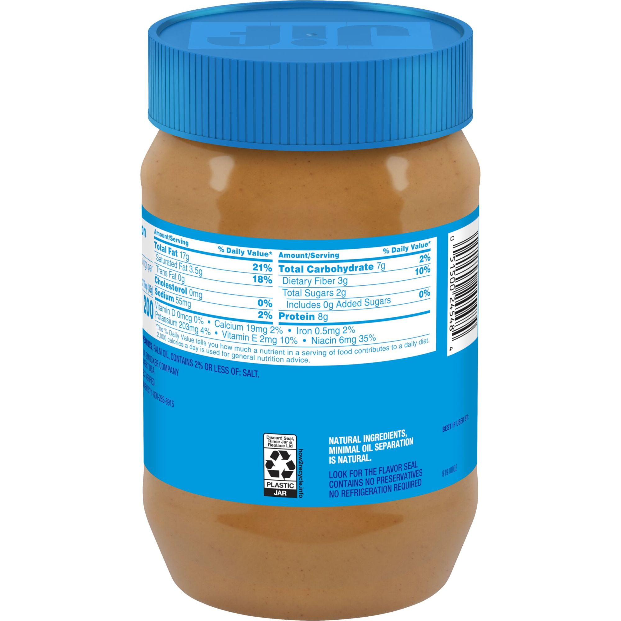 Jif Natural Crunchy Peanut Butter Spread, 40 oz - Pay Less Super Markets