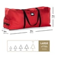 thumbnail image 7 of Premium Rolling Large Christmas Tree Storage Bag- Fits Up to 9 Ft. Artificial Disassembled Trees, Durable Handles&Wheels for Easy Carry and Transport, Tear Proof 600D Oxford Duffle Bag 5-Year Warranty, 7 of 7