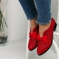 thumbnail image 5 of ZTTD Womens Shoes Ethnic Style Small Leather Shoes Hollow Breathable Retro Loafers Single Shoes Casual Shoes, 5 of 6
