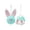 Green, variant on Easter Bunny Rear Ear Decorations, 2-Pack Plush Hanging Ornaments For Home Party, Easter Decor Hanging Accents, Gray Bunny Tail & Ears Decorations