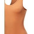 thumbnail image 4 of A2Y Women's Fashion Basic Premium Cotton Racerback Tank Body Suit Butter Orange L, 4 of 5