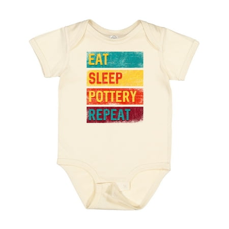 

Inktastic Ceramics Eat Sleep Pottery Repeat Gift Baby Boy or Baby Girl Bodysuit