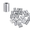 thumbnail image 1 of Uxcell 100-Pack Mangas de Crimpado de Aluminio, 1.2mm 3/64 Mangas de Cuerda de Alambre de Barril Redondo, 1 of 1