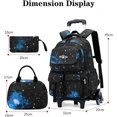 thumbnail image 2 of Sacs à Dos Roulants pour Garçons Bagages pour Enfants Sac à Dos à Roulettes pour l'École Garçons Sacs à Roulettes Espace-Galaxy Sac à Livres à Roulettes, 2 of 5