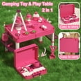 thumbnail image 3 of Richgv Kids Camping Toy Set with Play Table, Pretend Play Camping Toys with Folding Storage Table, Outdoor Indoor Toddler Camping Toy for Girl Boy, 3 of 5