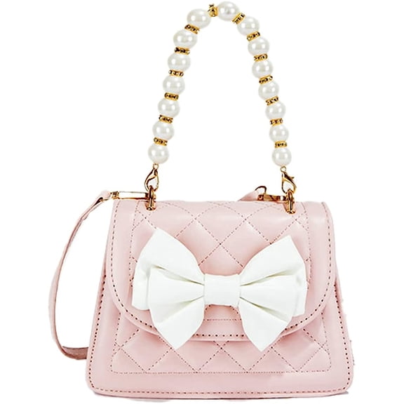 Kukuzhu Tote Bag Purse for Women Elegant Evening Bag Pearl Bow Crossbody Bag Small Clutch Shoulder Bag Leather Tote Bag Satchel