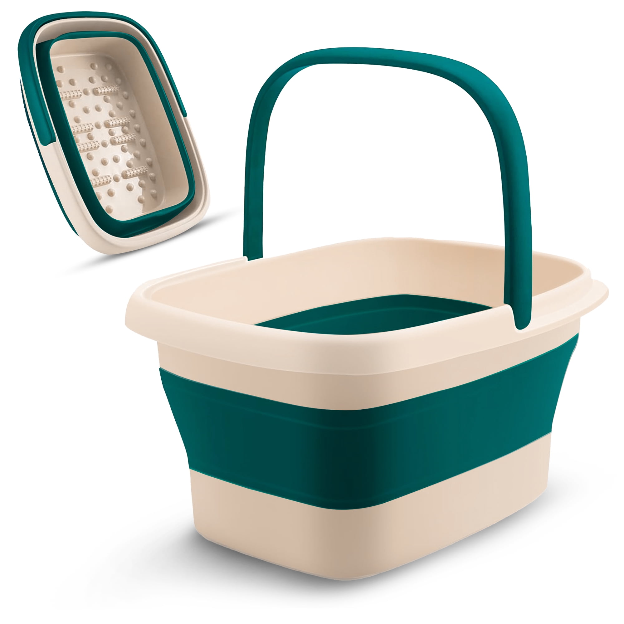 Fivona Collapsible Foot Soak Basin - Pedicure Foot Bath Soaking Tub for Tired Feet, Cracked Heels, Callus Removal & Foot Odor
