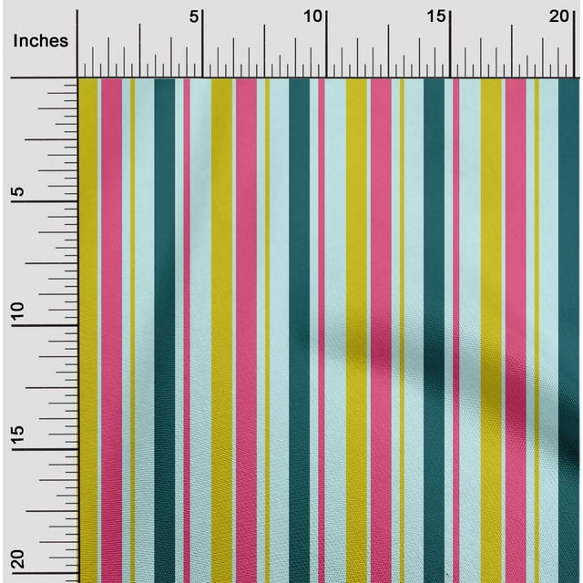 oneOone Tissu en Coton Flex Rayé Bayadère Imprimé 1 Yard 40 Pouces de Large