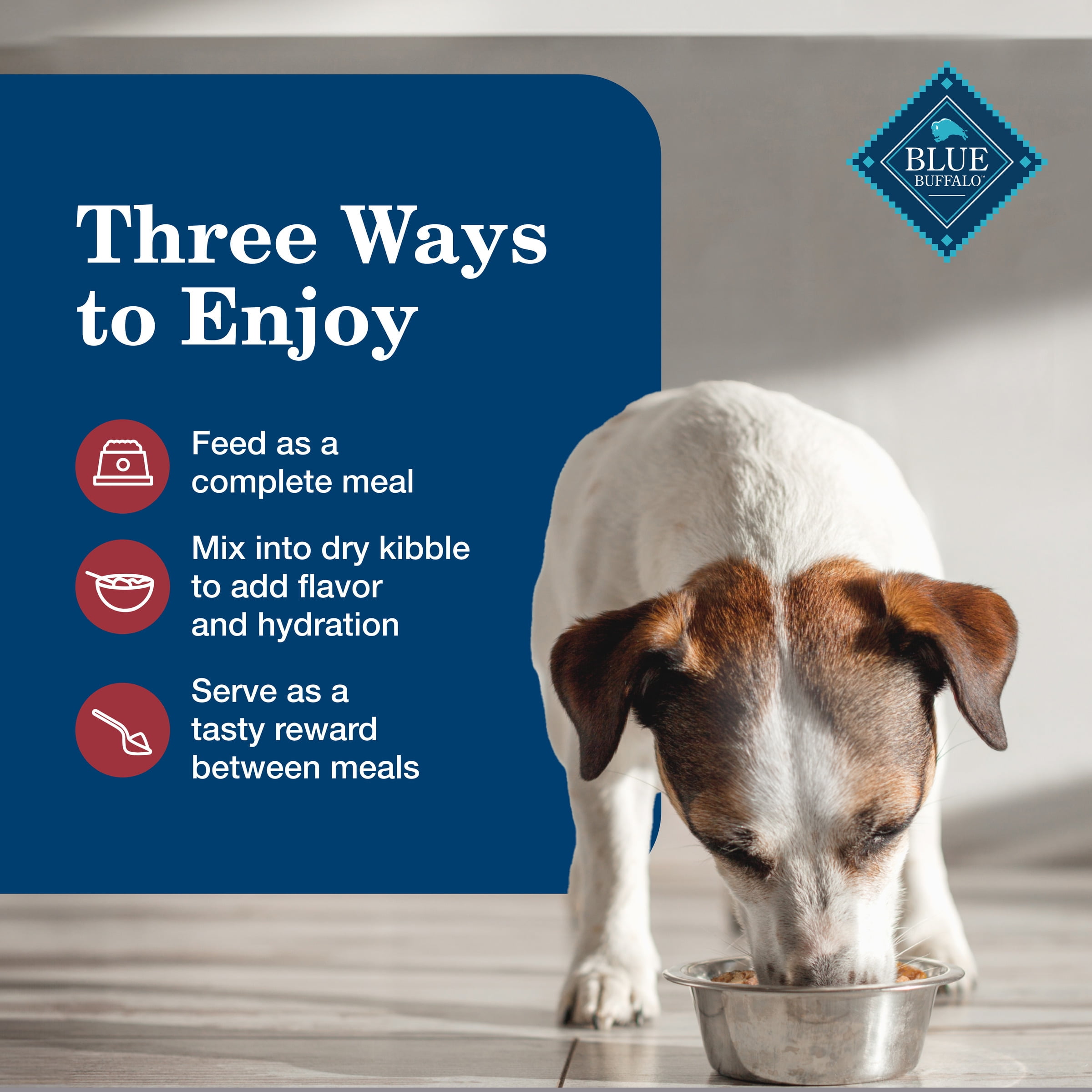 (24 pack) Blue Buffalo Homestyle Recipe Beef Dinner Wet Dog Food for Senior Dogs, 12.5-oz. Can