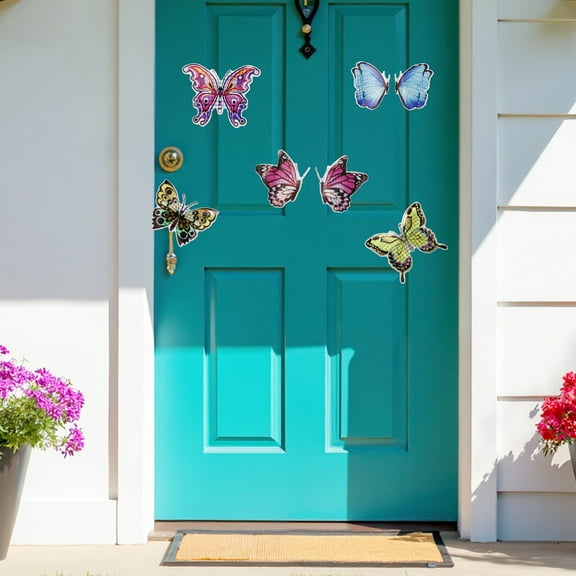 24Pcs PVC Butterfly Magnet Screen Double Side Butterfly Magnetic Decal Waterproof Magnetic Fly Screen Sticker for Home Decor