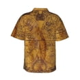 thumbnail image 3 of Bixox Men's Hawaiian Shirts Men's Vintage Map Print Short-Sleeve Shirt-X-Large, 3 of 8
