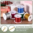 thumbnail image 3 of Uxcell Metallic Cord Tinsel Ornament String Tag Cord Non Stretch Twine Thread for Gift Wrapping Craft Jewelry Making Gold/Rose Red/Dark Blue/Green, 3 of 6
