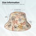 thumbnail image 4 of Vsdgher Vintage Nautical Print Bucket Hat for Men&Women Bucket Hat Reversible Summer Double-Side-Wear Travel Gardening, Beach, Camping, Hiking, Fishing Cap, 4 of 5
