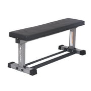 Body Power BUB850 Multi-purpose Utility Flat Weight Bench with Lower Dumbbell Storage Rack Base Design