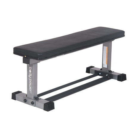 Body Power BUB850 Multi-purpose Utility Flat Weight Bench with Lower Dumbbell Storage Rack Base