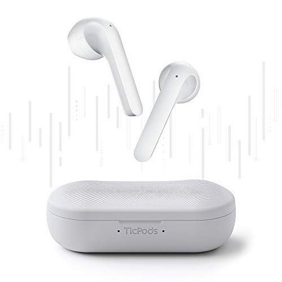 TicPods 2 True Wireless Earbuds, TWS Earbuds, Bluetooth 5.0, Semi-in-Ear Design, IPX4 Water Resistant, Long Press to Wake Up Smartphone, Touch Gesture Controls, 23 Hours Battery Life, Ice