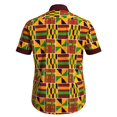 thumbnail image 4 of Xiaohuagua African Shirts for Men Wax Print Short Sleeve Button Down Shirt Summer Vacation Casual Wear, 4 of 5