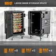 thumbnail image 4 of ROVSUN Hot Box Food Warmer, Insulated Food Pan Carrier w/Lockable Wheels Double Buckles and Handles, Stackable Hot Boxes for Catering Restaurant Canteen Family Party, 4 of 8