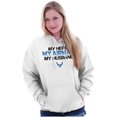 thumbnail image 4 of US Air Force Hero Airman Husband Hoodie Sweatshirt Women Brisco Brands M, 4 of 6