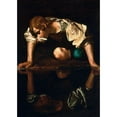 thumbnail image 3 of Caravaggio 18x24 Black Modern Framed Museum Art Print Titled - Narciso, 3 of 5