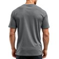 thumbnail image 5 of AHMOMEI Quick Dry Mens Workout Shirts Crew Neck Men's Short Sleeve Shirt Moisture Wicking Mens Shirts Casual Gray XXL, 5 of 7