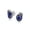 Blue-Lapis-Lazuli, variant on Womens Style Gemstone Bezel Leaf Rope Stud Earrings in Sterling Silver