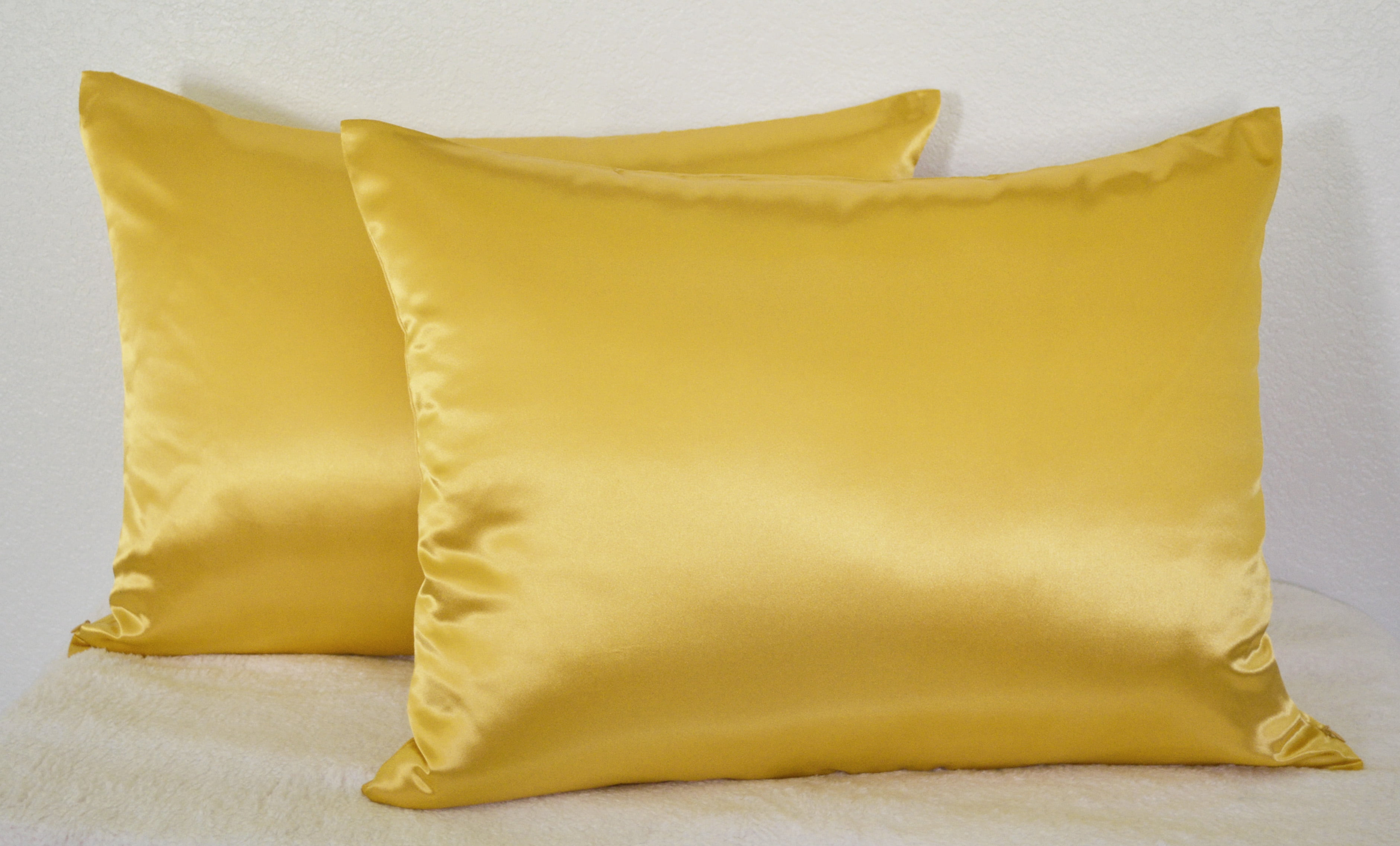 Aiking Home 350TC Bridal satin Pillow Cases, Zipper Closure (Pack of 2
