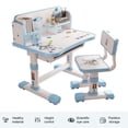 thumbnail image 3 of Kids Adjustable Desk and Chair Set with Book Bucket, Children's Study Desk (3-18 Years), Ergonomic Homework Table, Easy Assembly, 3 of 8
