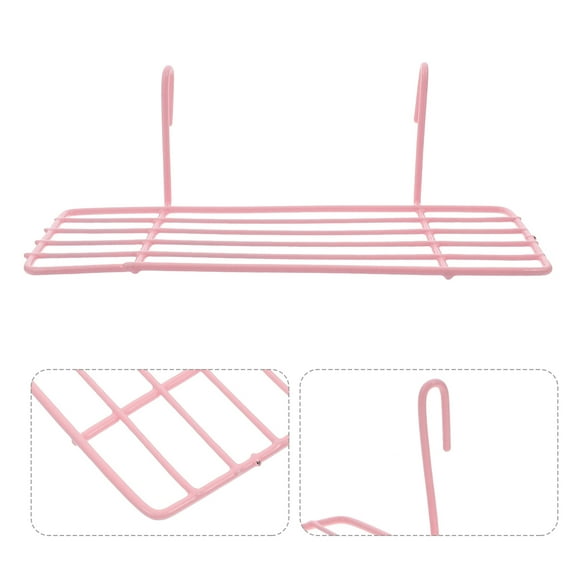 FONDOTIN 1Pack Wire Grid Wall Iron Hanging Storage Basket Rack Straight Shelf For Closet Bathroom Cabinet