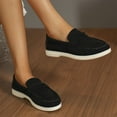 thumbnail image 5 of Black Lightweight Slip-On Loafers For Women Shallow Mouth Flat Shoes Comfortable Breathable Design Casual Wear Soft Sole, 5 of 9