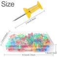 thumbnail image 2 of 100 PCS Multicolor Decorative Push Pins, Wall Push Pins, Plastic Head Push Pins with Case, Decorative Push Pins for Cork Board Gold Bulletin Board (5 Colors), 2 of 5