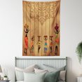 thumbnail image 4 of African Tapestry, Ancient African Girl Images on Vintage Wooden Texture Ethnic Female Fashion Art Concept, Wall Hanging for Bedroom Living Room Dorm Decor, 40W X 60L Inches, Multi, by Ambesonne, 4 of 5