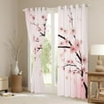 thumbnail image 3 of Feelyou Pink Cherry Blossoms Black Out Curtains for Girls, Romantic Flower Floral Curtains Pack of 2 (42x63 Each), Japanese Style Bedroom Curtains, Black Out Curtains Decor, 3 of 6