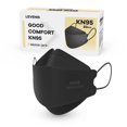 thumbnail image 1 of Mascarillas faciales LEVENIS KN95, paquete de 50 unidades, transpirables y desechables, negras, 1 of 8