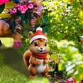 thumbnail image 5 of Leojiow Christmas Cute Cartoon Squirrel Ground Stake Insert Art Garden Decoration Colorful Christmas Outdoor Decoration For Yard For Christmas N 30Cm A, 5 of 6