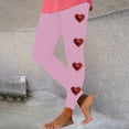 thumbnail image 3 of Feancey Lightning Sales of Today Clearance Yoga Leggings for Women High Waist Valentines Day Workout Pants Novelty Heart Print Stretchy Tummy Control Tights Seamless Scrunch Butt Lift Pants Pink M, 3 of 7