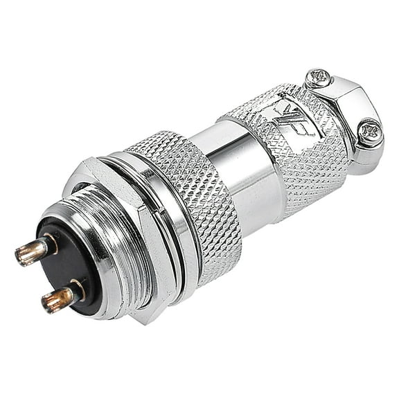 Aviation Connector, 20mm 2P 20A 250V M20-2 Waterproof Male Wire Panel Power
