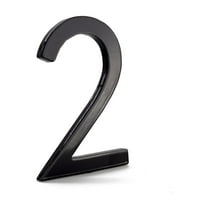 Montague Metal Products 6" Black Floating or Flat Modern House Numbers 0-9 - 2