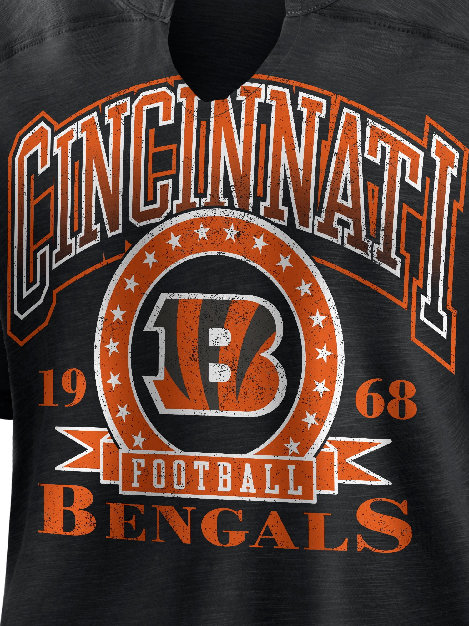 NFL Cincinnati Bengals Women's Cotton Black Short Sleeve T-Shirt
