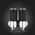 thumbnail image 3 of Yuarrent Dispensador de jabón de ducha doble de acero inoxidable, soporte suave, caja de plástico Manual, accesorios de baño, suministros para el hogar Juegos de accesorios de baño Negro Yuarrent HA011287-03B, 3 of 6