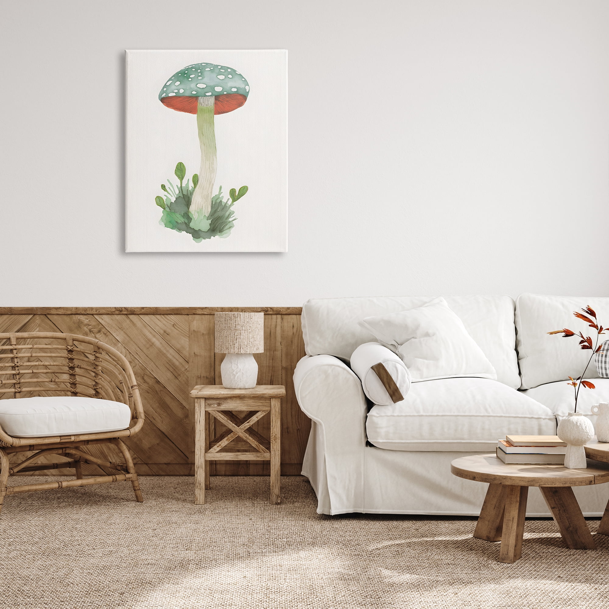 Stupell Industries Spotted Watercolor Mushroom Botanical & Floral Painting Gallery Wrapped Canvas Art Print Wall Art, 30 x 40