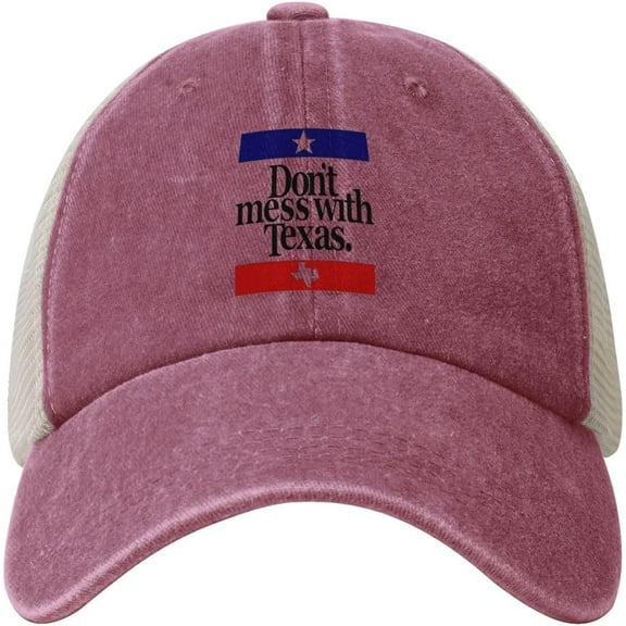 Dont Mess with Texas Cowboy Hat Men Vintage Mesh Baseball Cap Women Dad Hat Sun Hat Trucker Hat Black