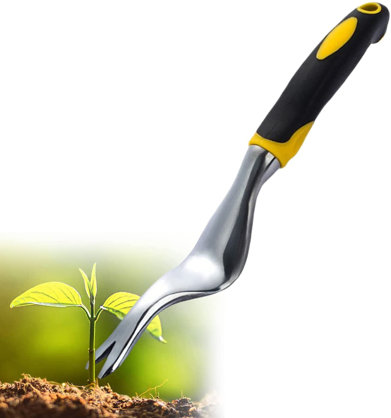 Weed puller, stainless steel garden hand weeder, planting and weeding