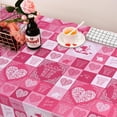 thumbnail image 3 of Valentines Day Tablecloth Love You and Pink Heart Table Cloth Waterproof Machine Washable Tablecloth for Valentines Wedding Decoration, 60 x 120 Inch, 3 of 6