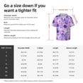 thumbnail image 5 of Fuzoiu Violet Print Men's Casual Short,Men's Short Sleeve Shirt,Mens Casual Button Down Shirts,Cuban Collar Summer Shirt for Beach, Vacation, and Outdoor Activities-Large, 5 of 5