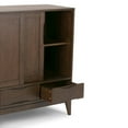 thumbnail image 3 of Harper 48 inch Wide Solid Hardwood Mid-Century Modern Medium Storage Cabinet in Walnut Brown, 3 of 11