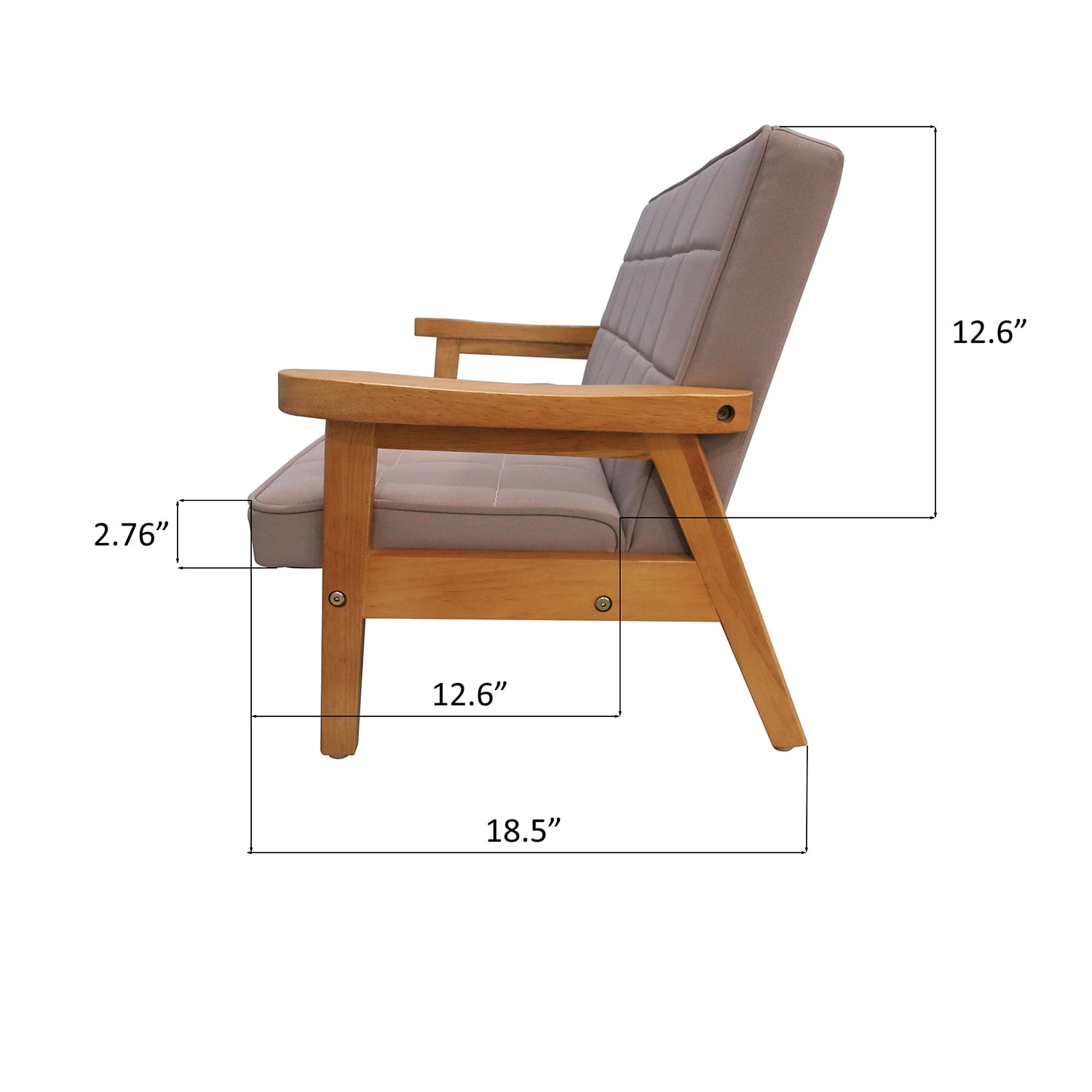 Kadyn Children 2-seats Sofa, Upholstered Children Couch with Wood Armrest, Kids Loveseat Sofa for Boys Girls Age 6-10, Cream Color Kadyn Children 2-seats Sofa, Upholstered Children Couch with Wood Armrest, Kids Loveseat Sofa for Boys Girls Age 6-10, Cream Color