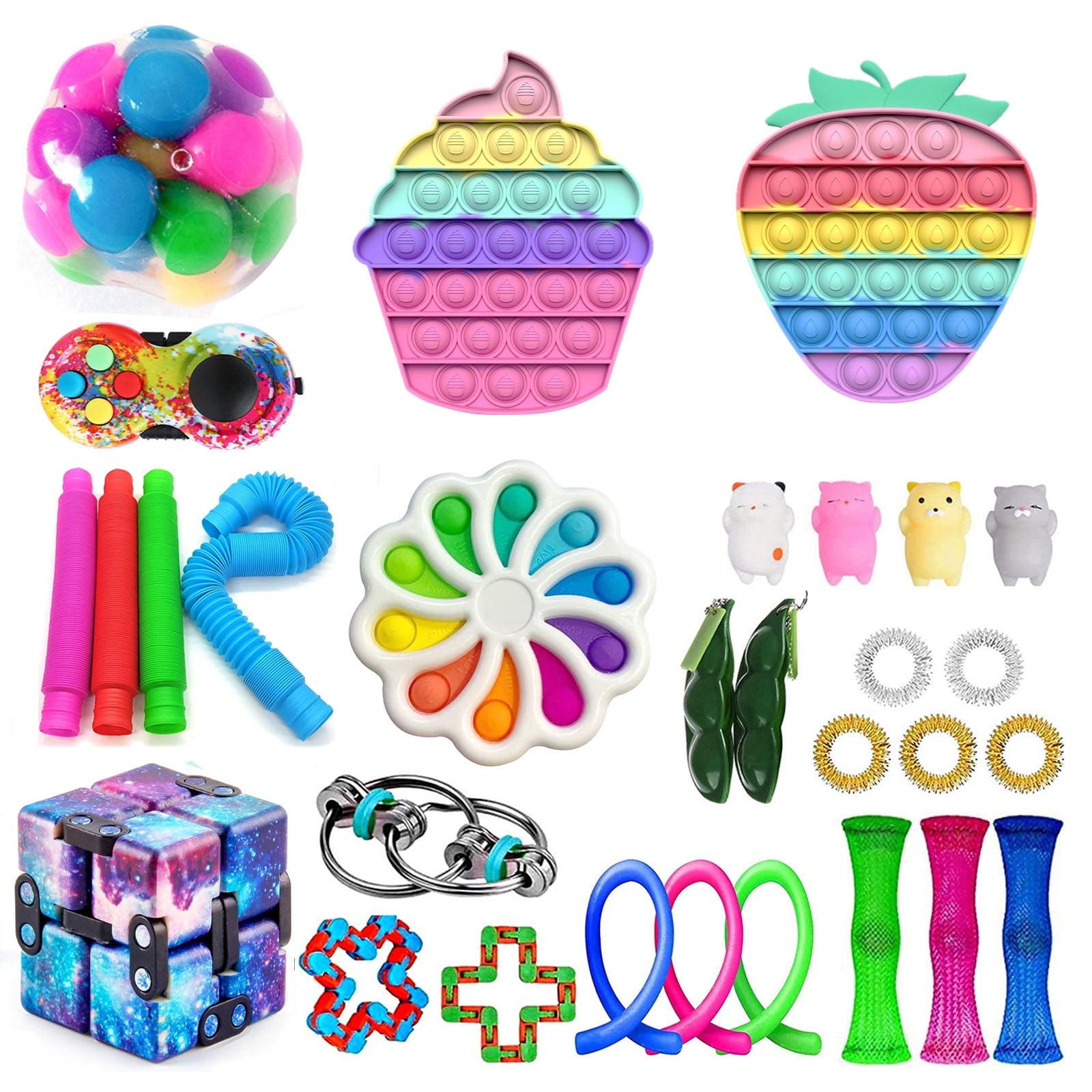 Fidget Toys,Autism Special Needs Stress Reliever,Anti-Anxiety Sensory Toys Pack - Walmart.com