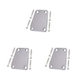 thumbnail image 2 of QualitChoice Electric Guitar Neck Plate Solid Color Replace Component Metal Guitars Board Music Instrument Accessory with Screws Silver 3Set, 2 of 6