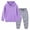 Purple, variant on Lenpel Toddler Baby Clothes Unisex Boys Girls Long Sleeve Pullover Hooded Sweatshirt Sweatpants 2 PCs Fall Outfits